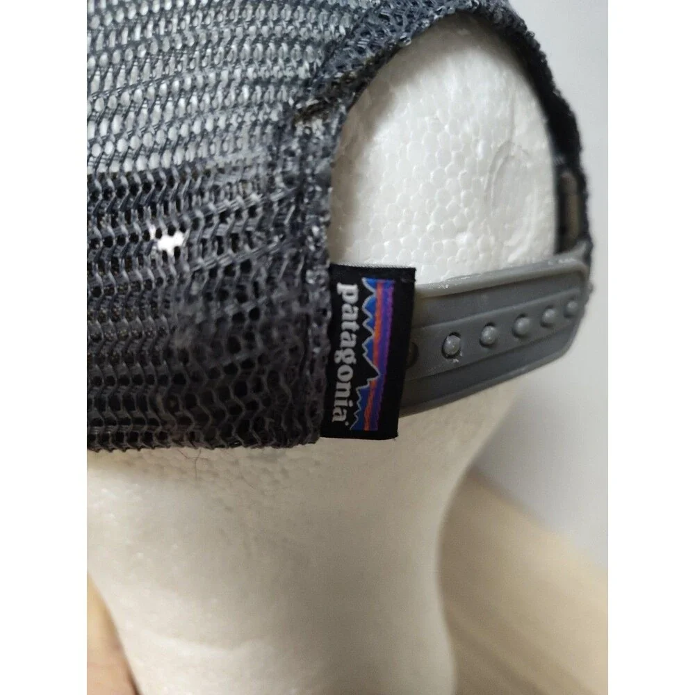 Patagonia Hat Unisex Snapback‎ Grey Mesh Summer Cap Thrashed Paint